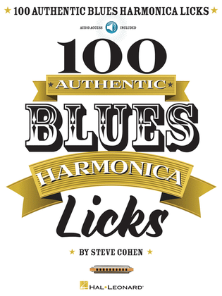 Book cover for 100 Authentic Blues Harmonica Licks