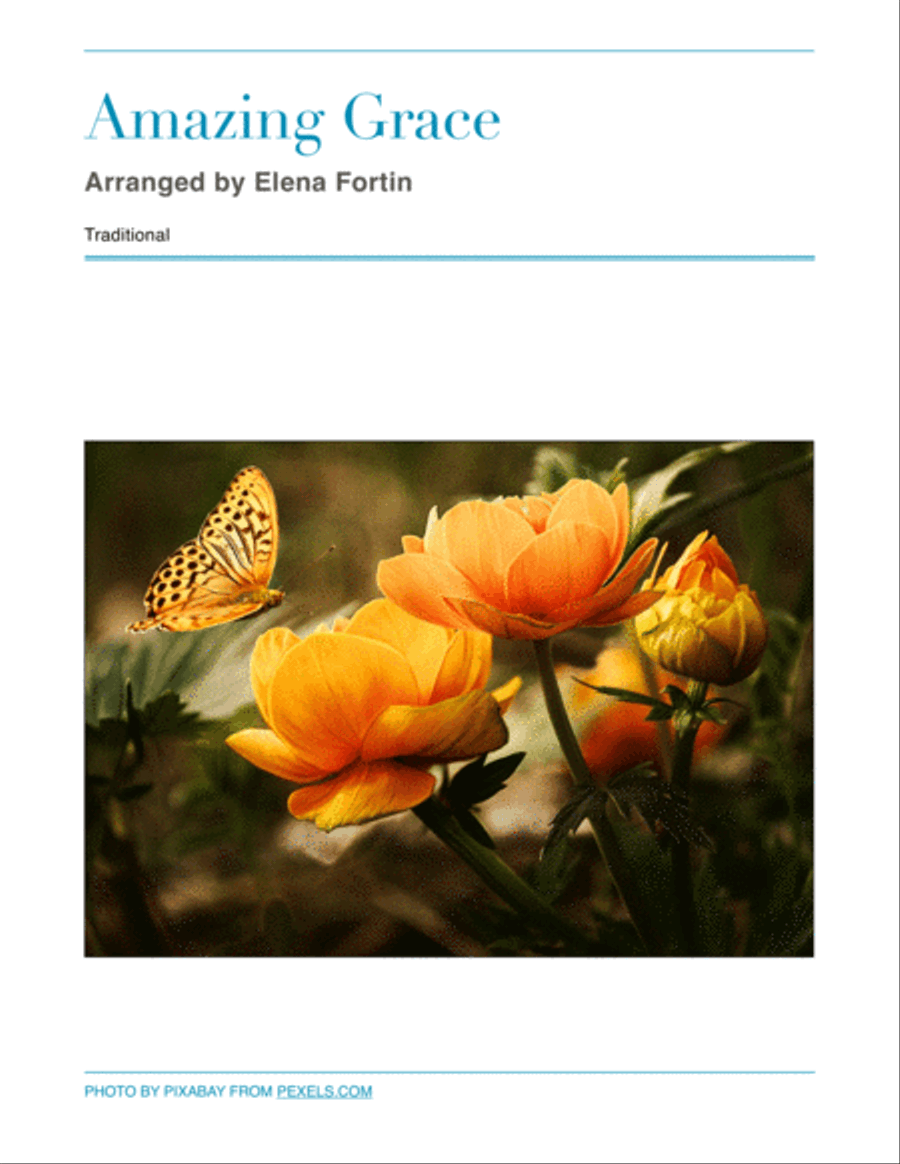 Amazing Grace Piano Solo scores gallery preview page 1