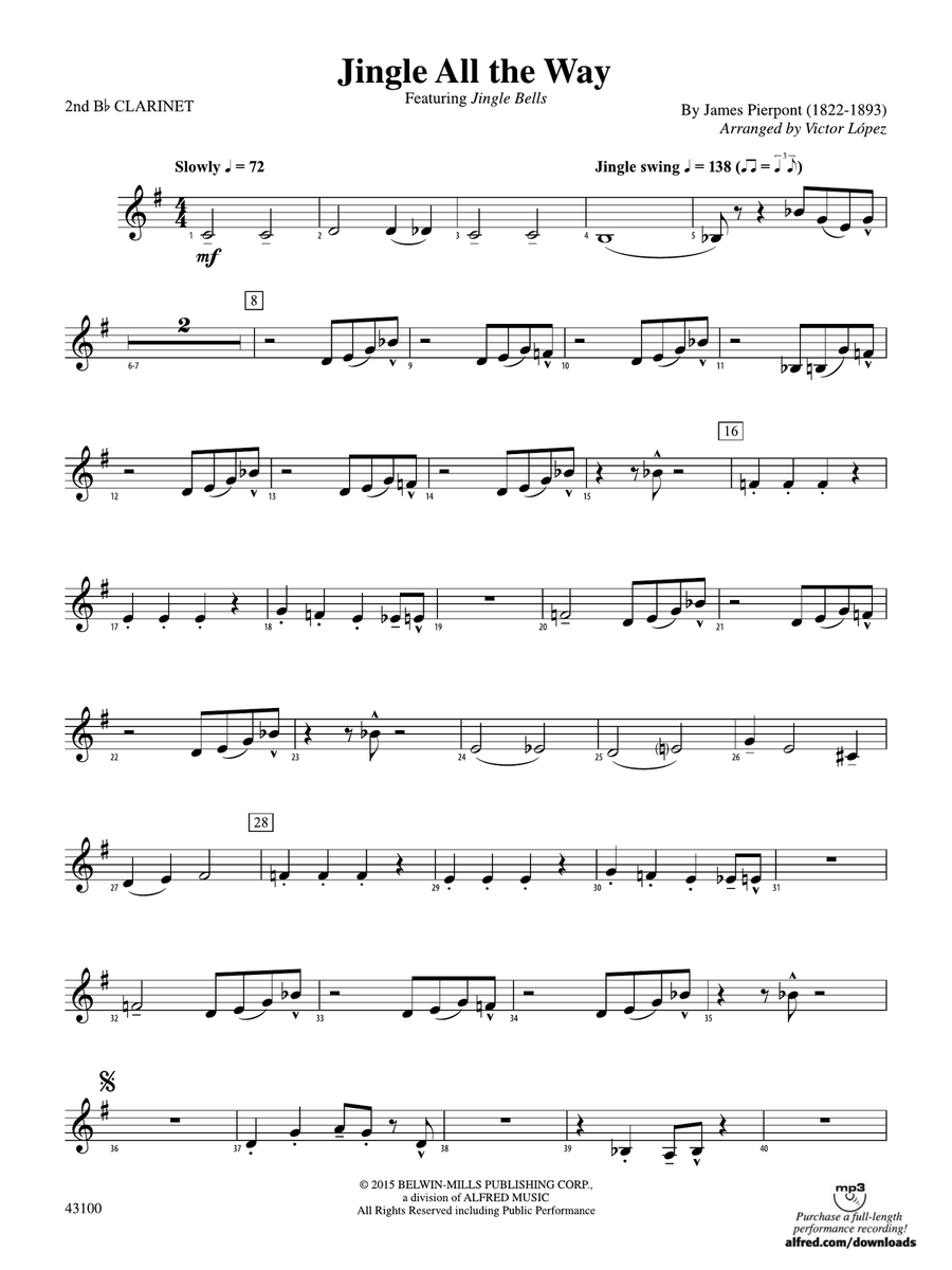 Jingle All the Way: 2nd B-flat Clarinet