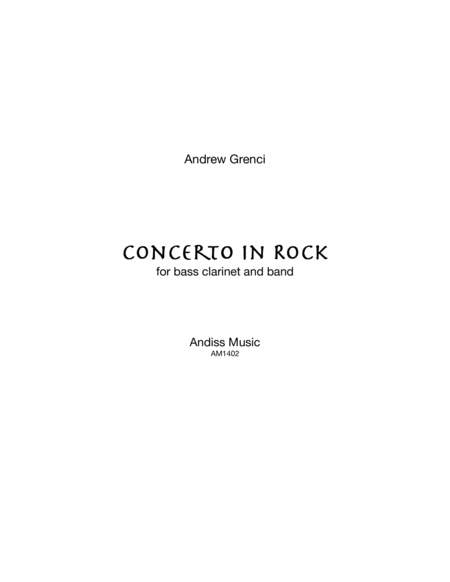 Concerto in Rock for Bass Clarinet and Band