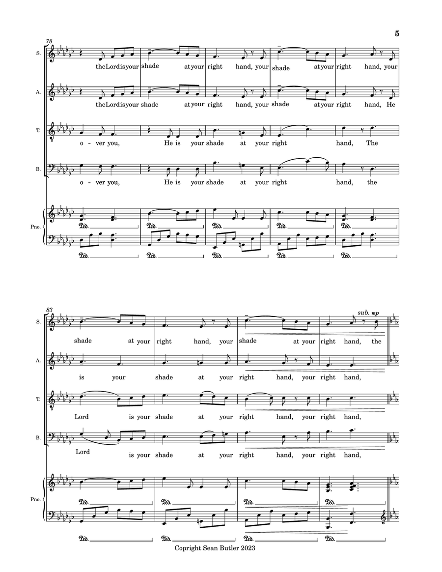 Psalm 121 4-Part scores gallery preview page 5