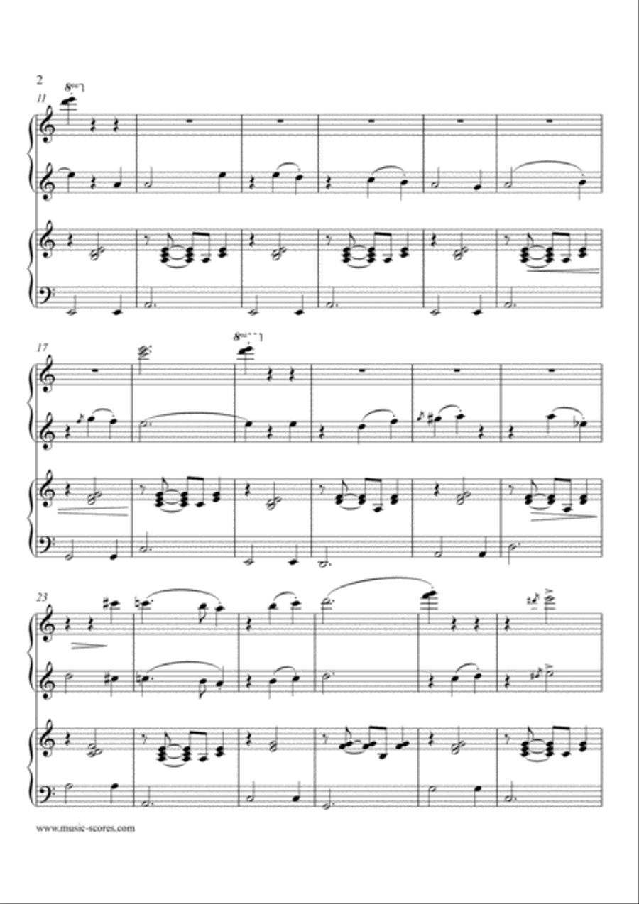 God Rest Ye Merry Gentlemen - Jazzy Piano Duet Piano Duet scores gallery preview page 2