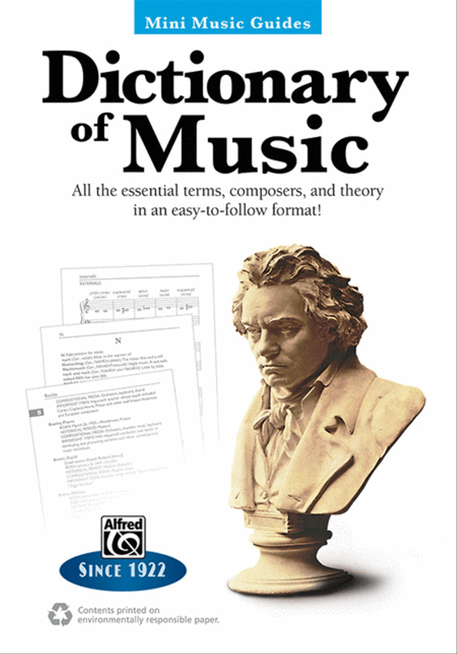 Mini Music Guides -- Dictionary of Music Collection / Songbook scores gallery preview page 1