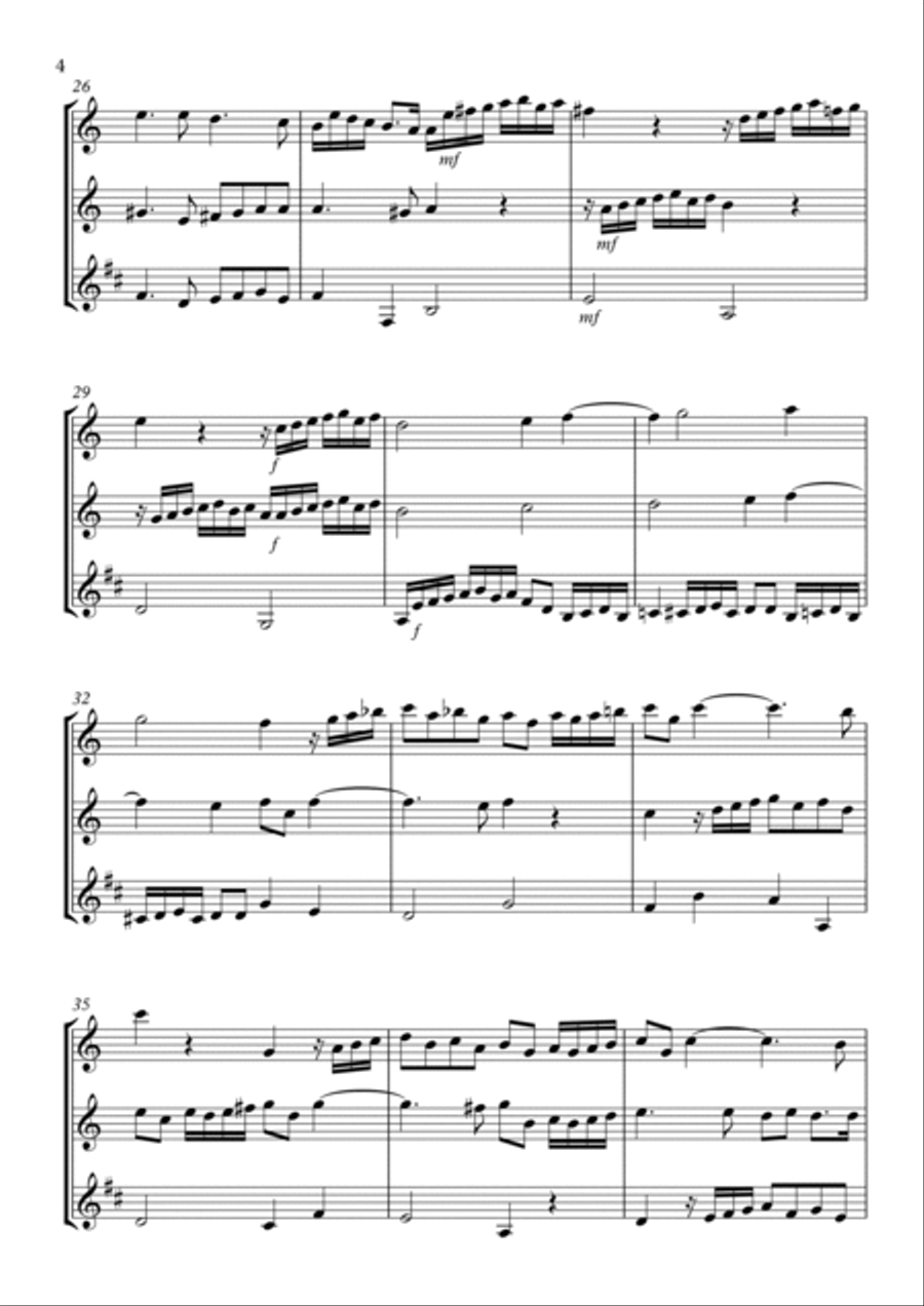 Sonata No.7 Woodwind Trio scores gallery preview page 4