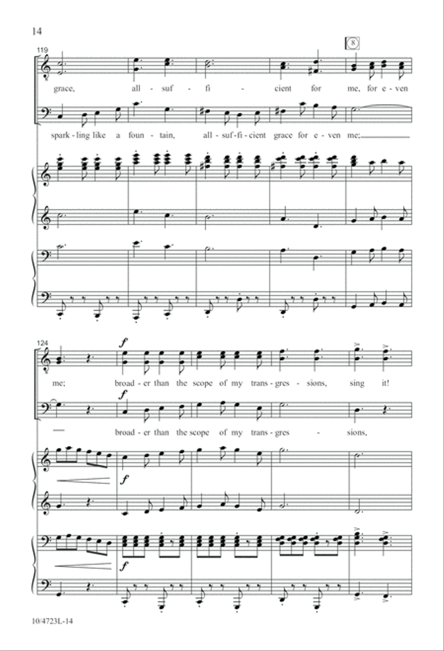 Wonderful Grace of Jesus Wonderful Grace of Jesus TTBB scores gallery preview page 14
