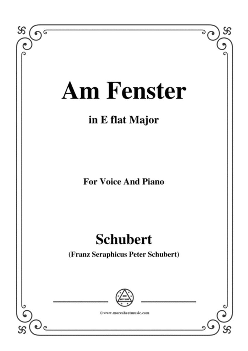 Schubert-Am Fenster,Op.105 No.3,in E flat Major,for Voice&Piano image number null
