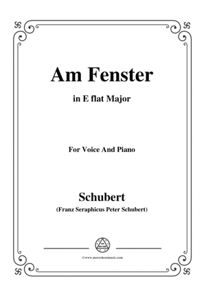 Schubert-Am Fenster,Op.105 No.3,in E flat Major,for Voice&Piano