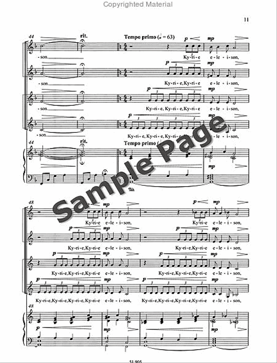 Missa Brevis SSAA scores gallery preview page 12