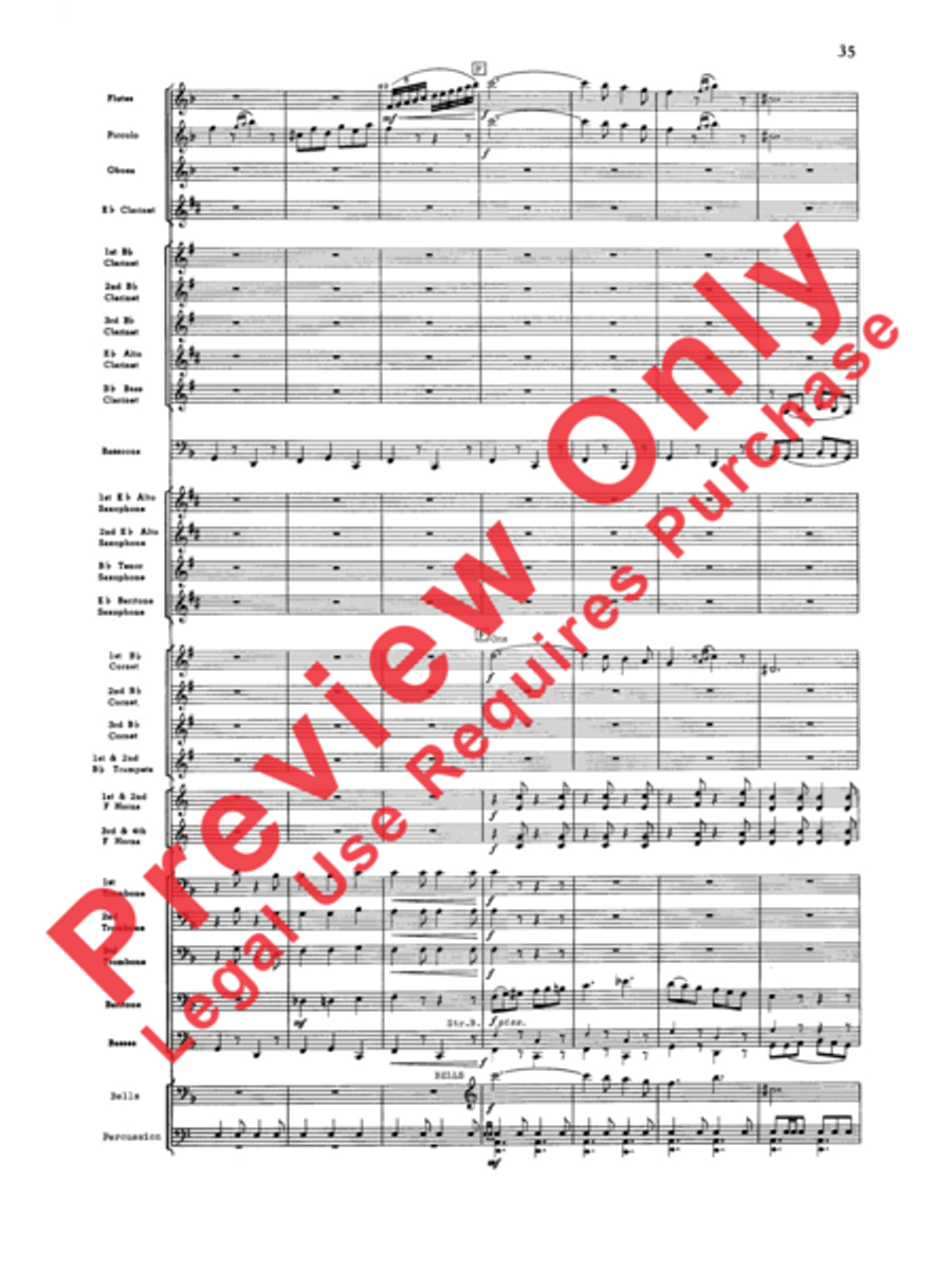 Third Suite (I. March, II. Waltz, III. Rondo) Concert Band scores gallery preview page 37