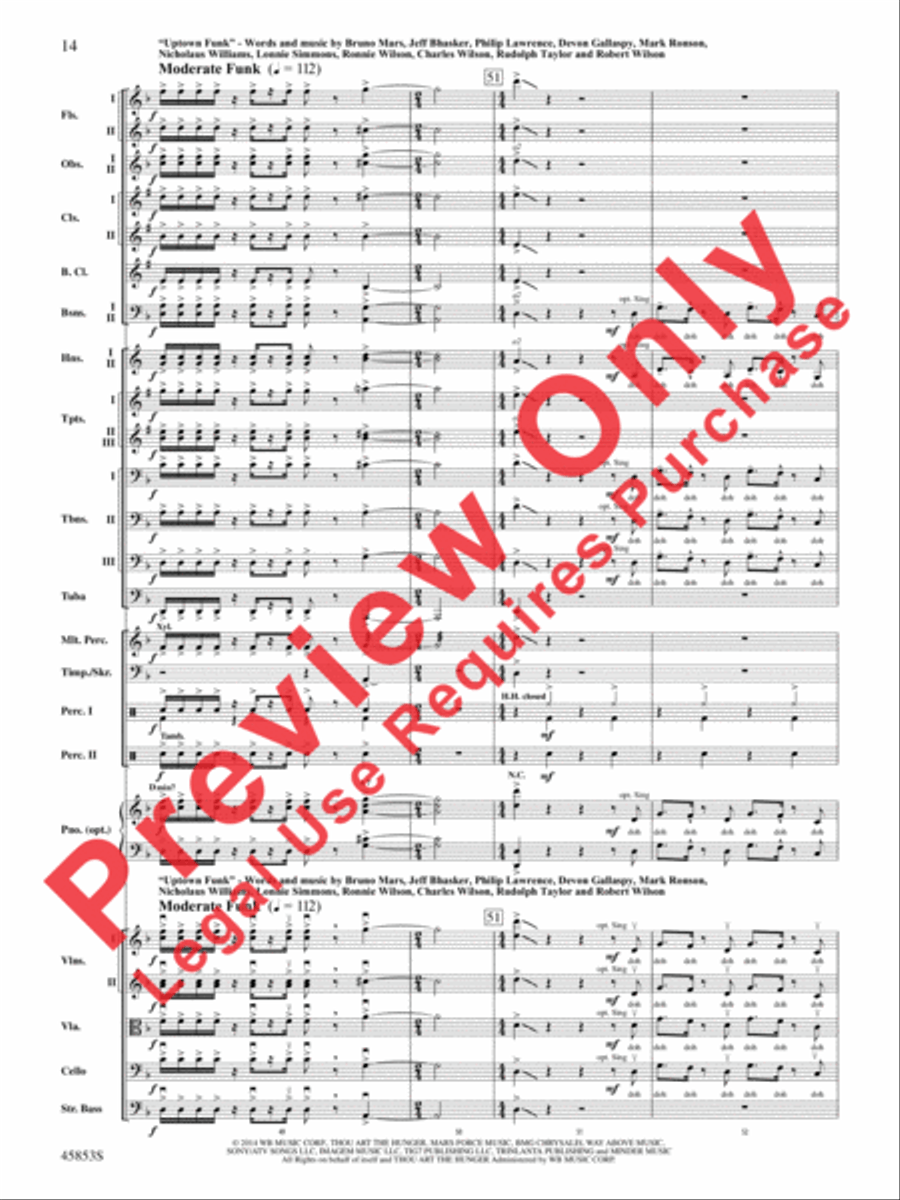 The Best of Bruno Mars Full Orchestra scores gallery preview page 14