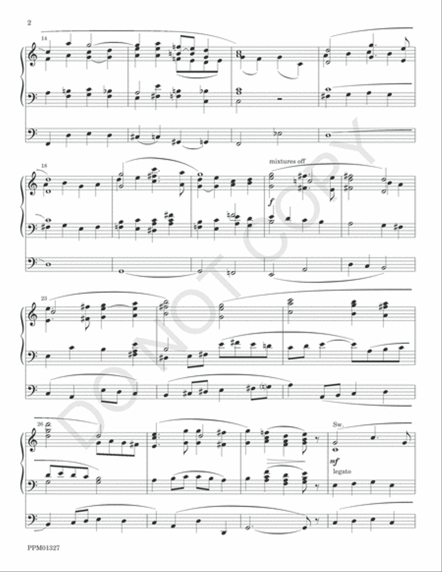 Lift High the Cross Organ Solo scores gallery preview page 5