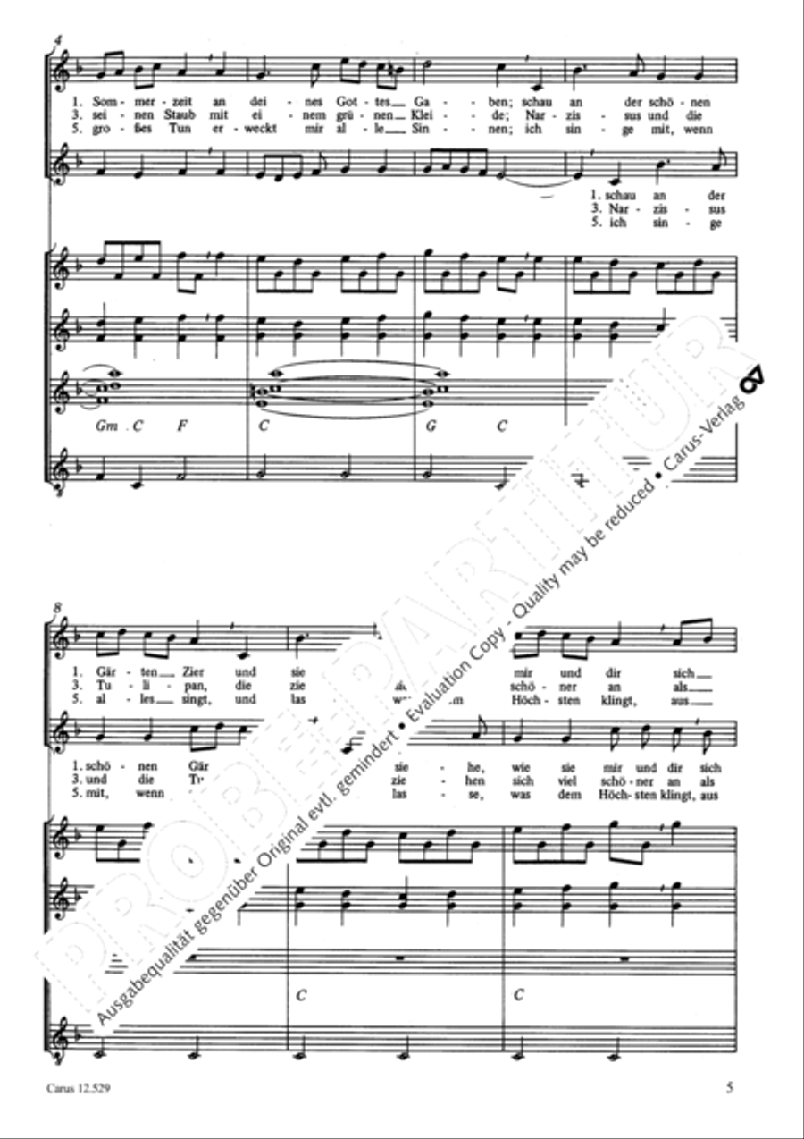 Geh aus mein Herz und suche Freud Women's Choir scores gallery preview page 6