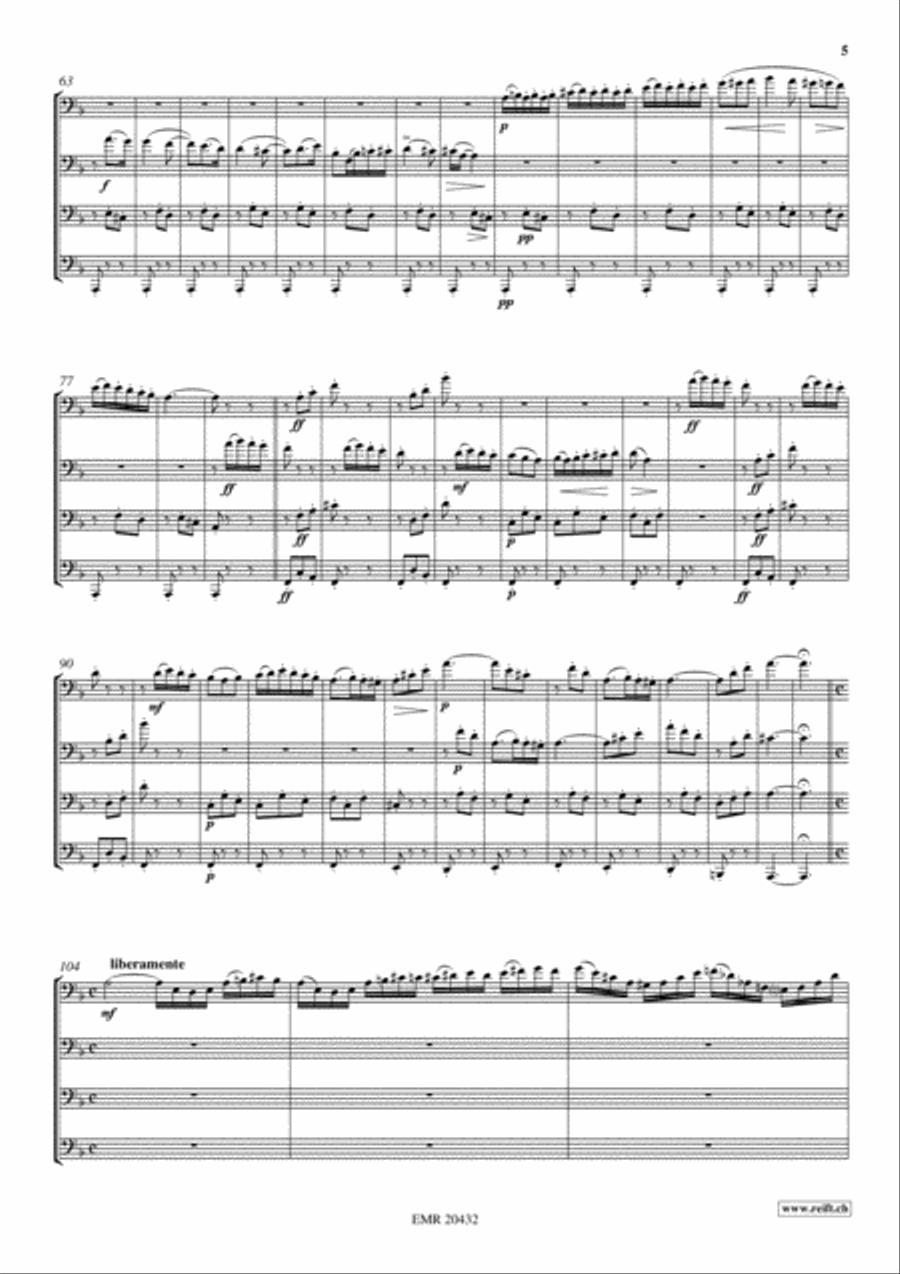 Carmen Fantasy Carmen Fantasy Trombone Quartet scores gallery preview page 5