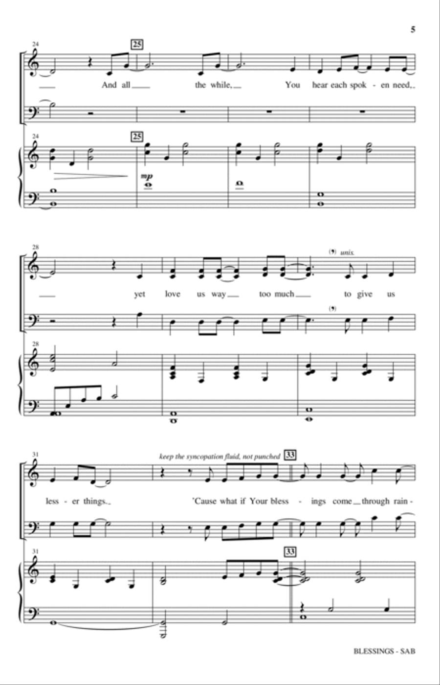 Blessings (arr. Heather Sorenson) 3-Part scores gallery preview page 3