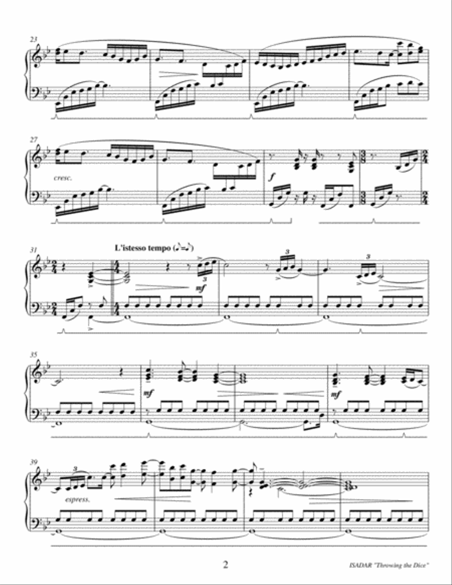 Throwing The Dice Piano Method scores gallery preview page 5