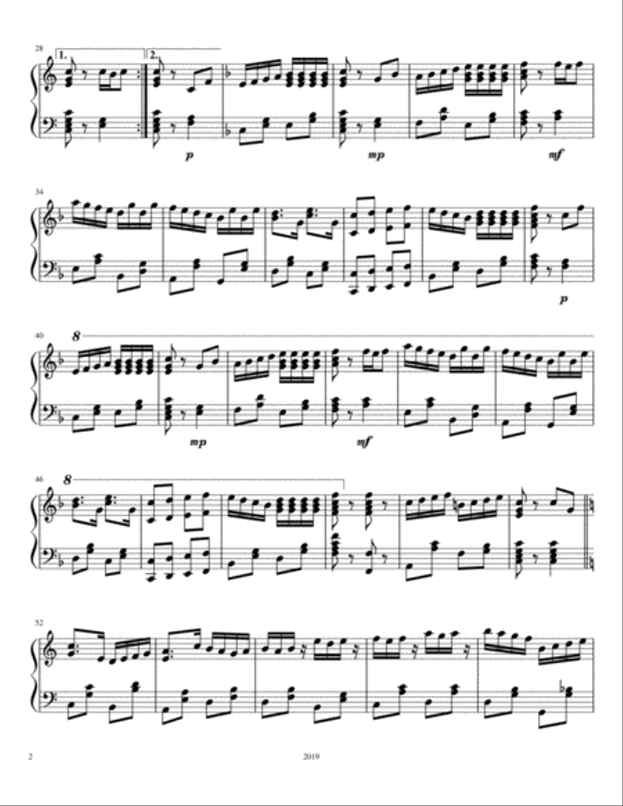 Pencil Neck Geek Rag Piano Solo scores gallery preview page 2