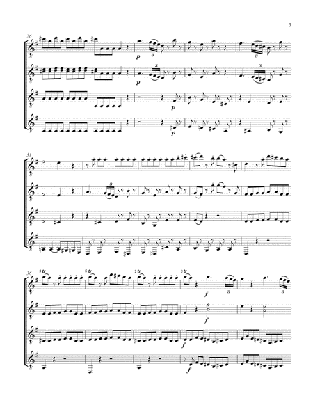 Eine kleine Nachtmusik, K. 525 - i - Allegro (Guitar Quartet) - Score and Parts image number null
