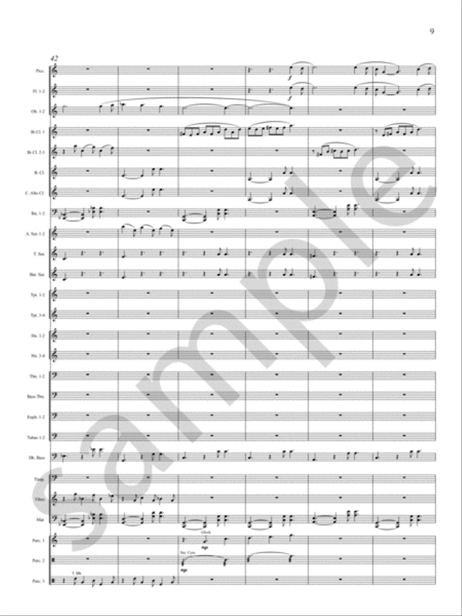 Visions (4. From Celestial Dancers) Concert Band scores gallery preview page 10