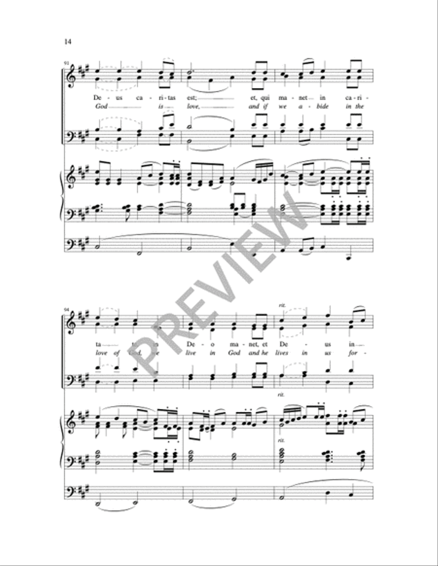Deus Caritas Est 4-Part scores gallery preview page 9