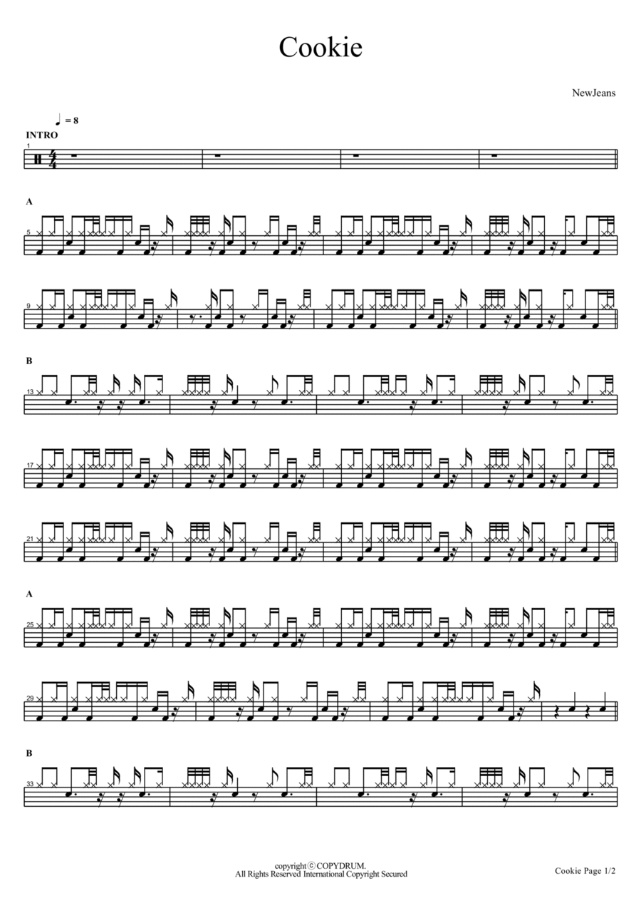 Cookie Drum Set scores gallery preview page 1
