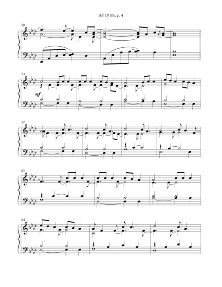 All Of Me Piano Solo scores gallery preview page 4