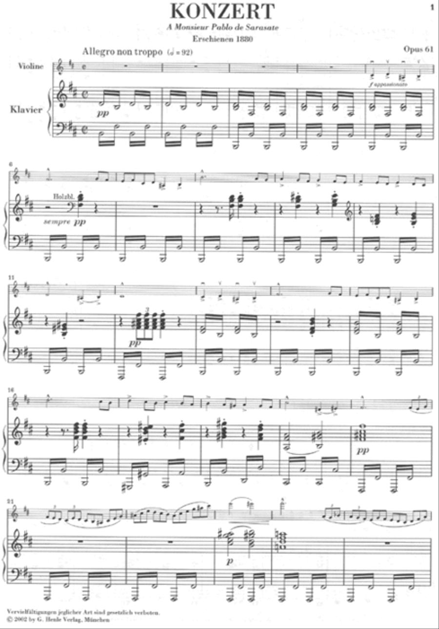 Concerto for Violin and Orchestra in B minor Op. 61, No. 3 Violin Solo scores gallery preview page 2