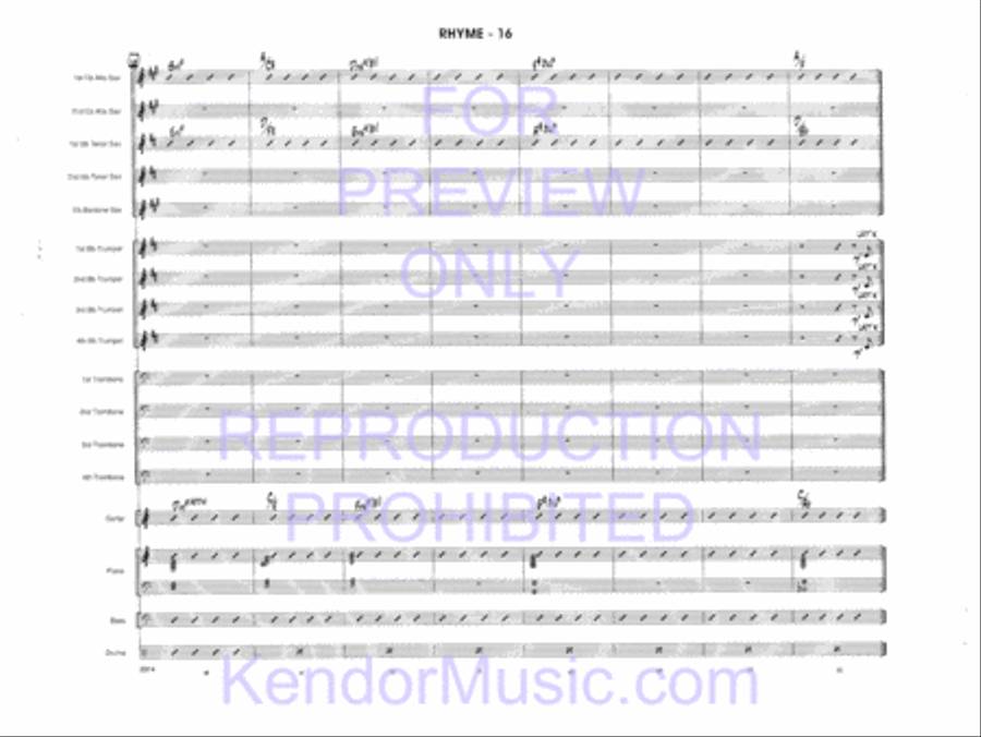 Rhyme (Full Score) Jazz Ensemble scores gallery preview page 18