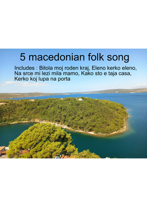Book cover for 5 macedonian folk song - for accordion duet