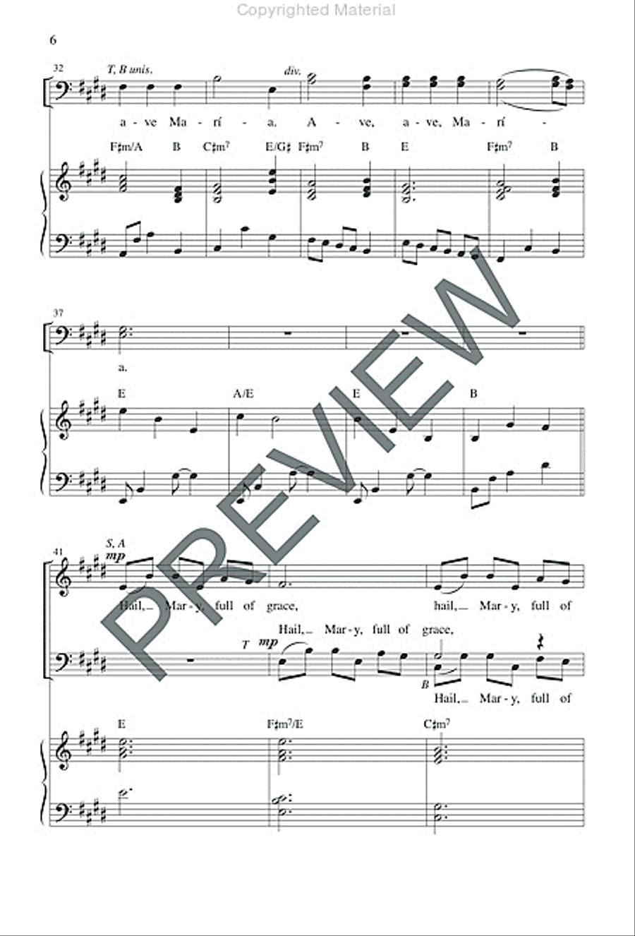 Hail Mary, Full of Grace Hail Mary, Full of Grace 4-Part scores gallery preview page 6