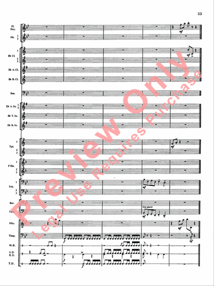 Percussion Mystique Concert Band scores gallery preview page 24