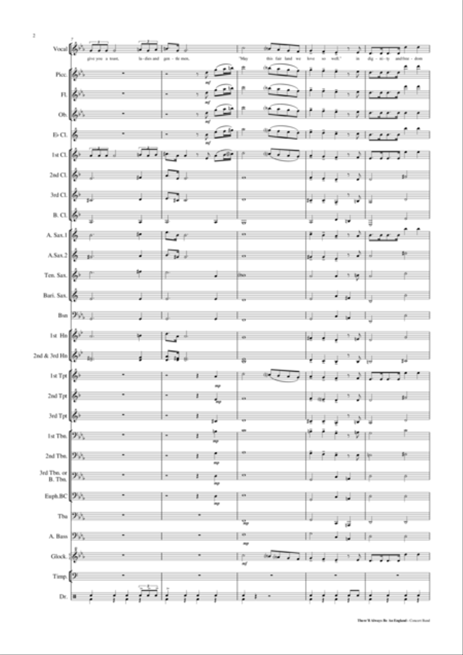 There'll Always Be An England Concert Band scores gallery preview page 3