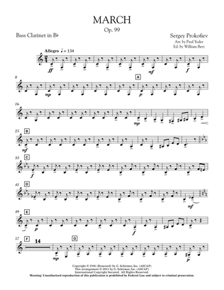 March, Op. 99 - Bb Bass Clarinet