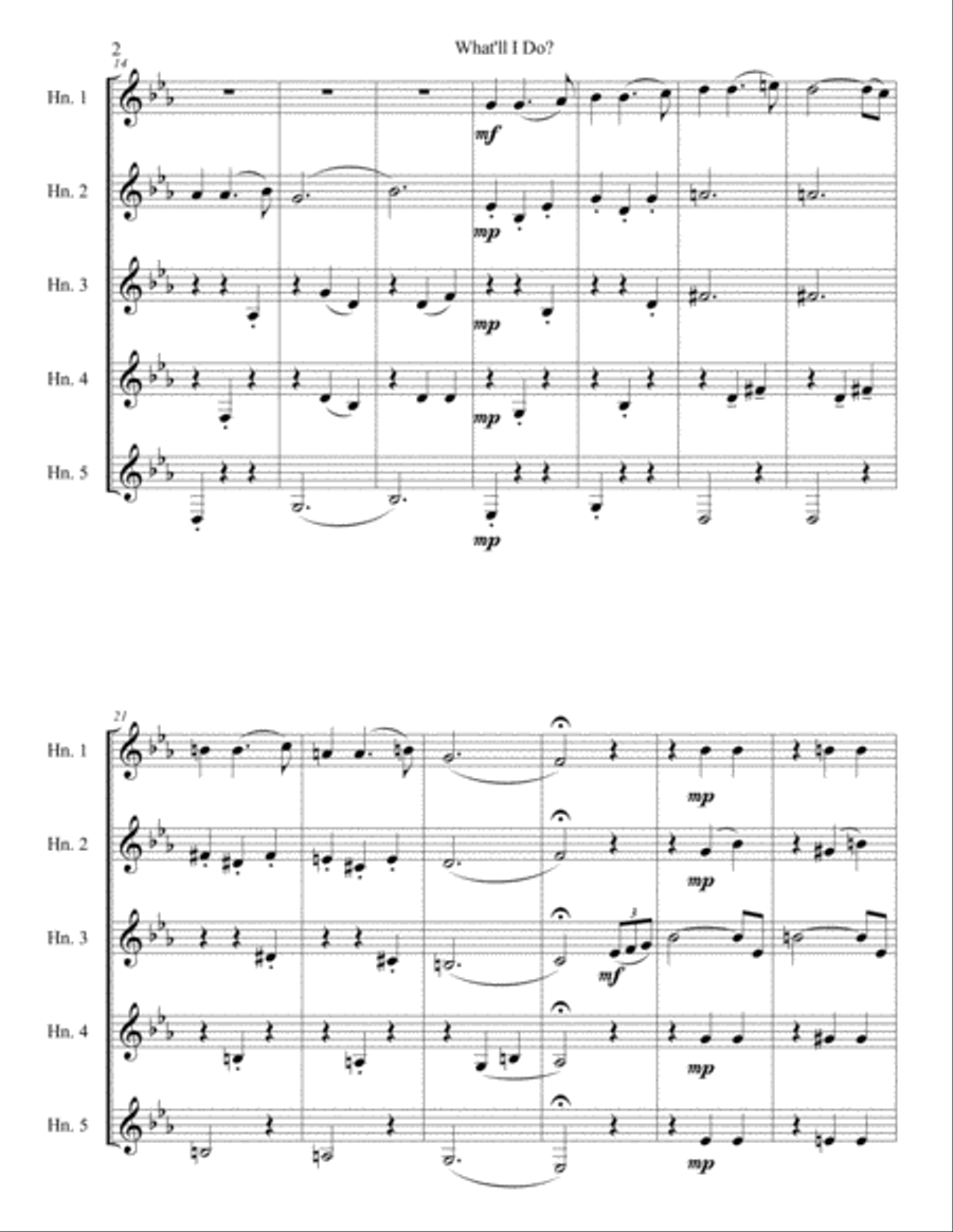 What'll I Do? Brass Ensemble scores gallery preview page 3