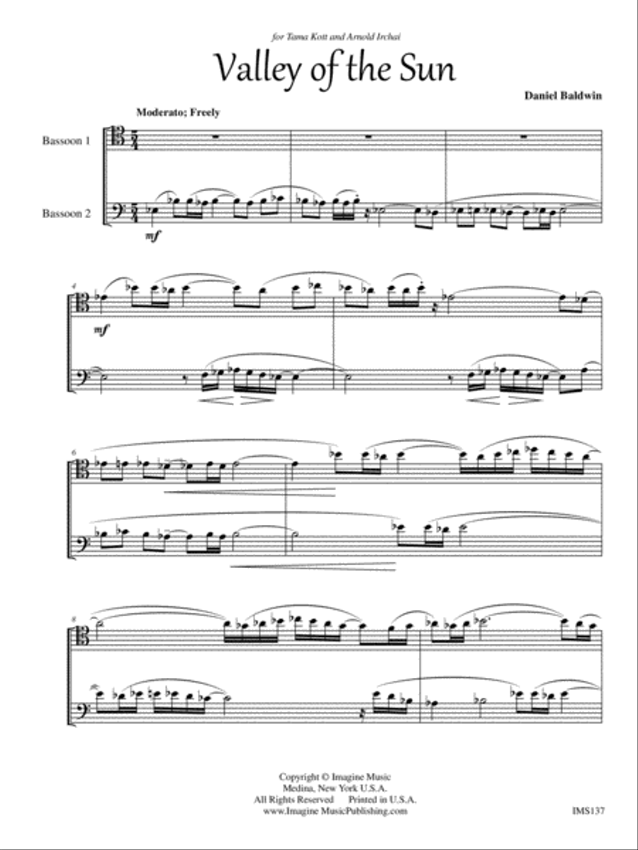 Valley of the Sun Bassoon scores gallery preview page 1