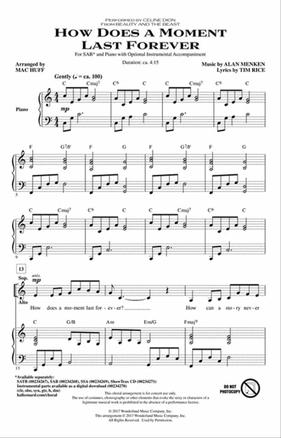 <br>Sheet music extract