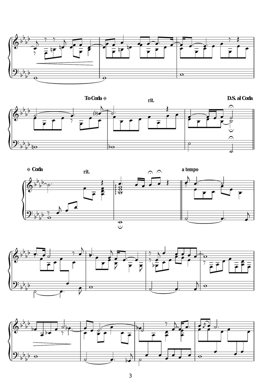 Over The Rainbow Piano Solo scores gallery preview page 3
