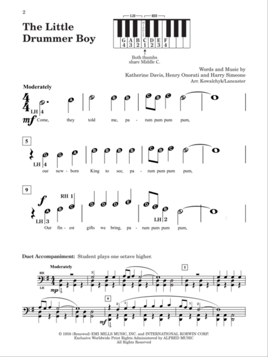 Pre-Reading & First Book of Christmas Praise (Value Pack) Easy Piano scores gallery preview page 2