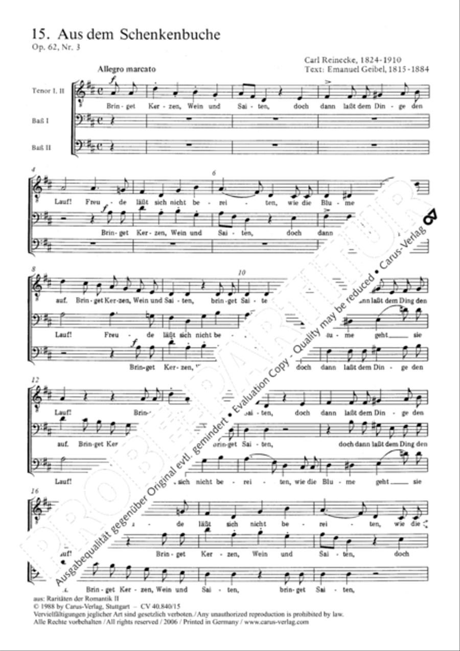 Aus dem Schenkenbuche Aus dem Schenkenbuche TTBB scores gallery preview page 2