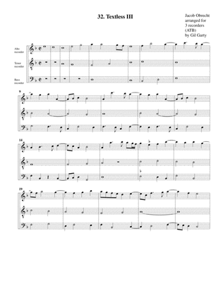 Textless III (arrangement for 3 recorders)