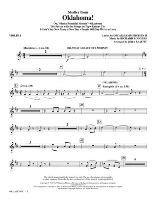 Oklahoma! (Medley) (arr. John Leavitt) - Violin 2