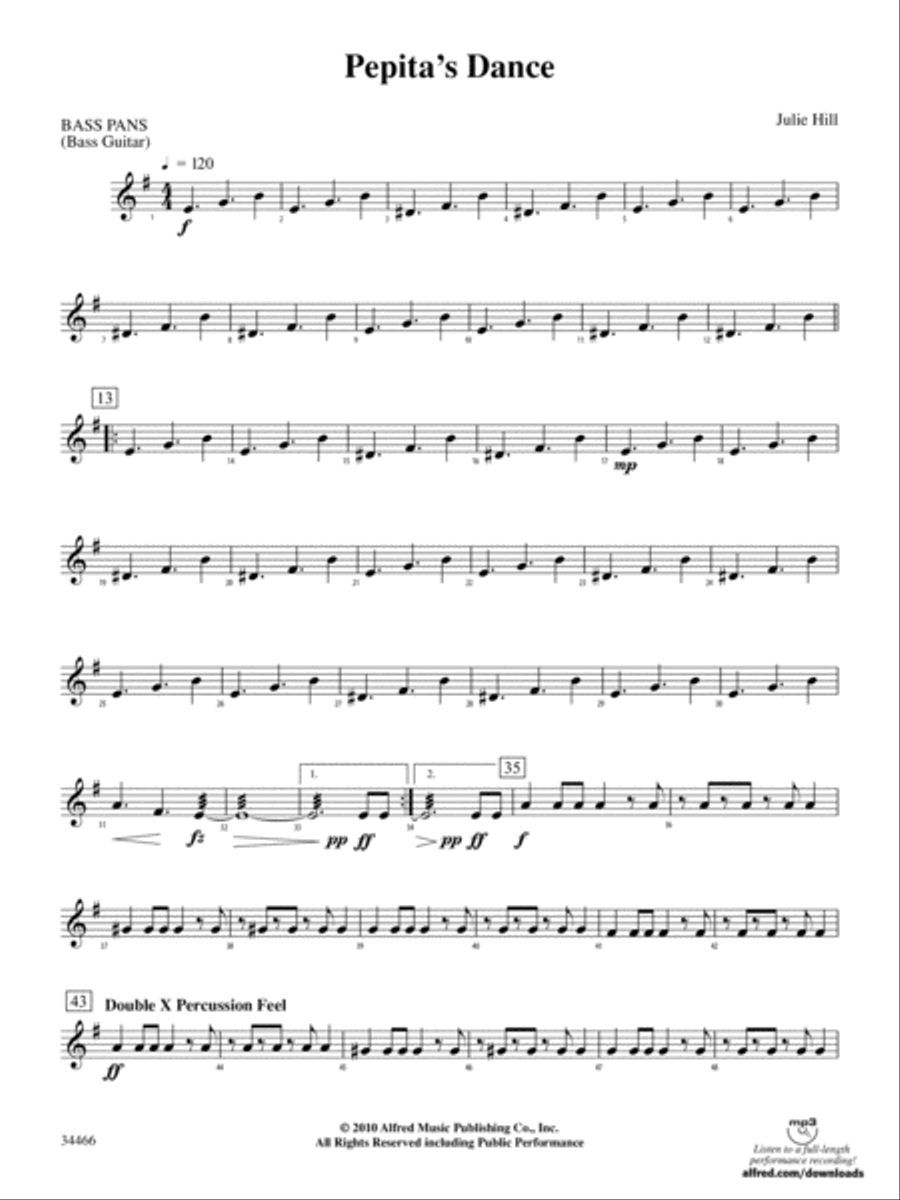 Pepita's Dance: 5th Percussion Percussion scores gallery preview page 1
