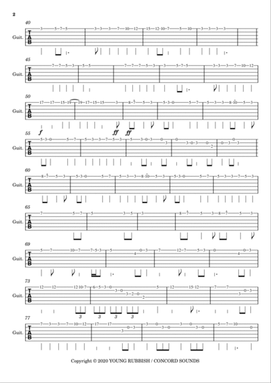 Joji-run Electric Guitar scores gallery preview page 2