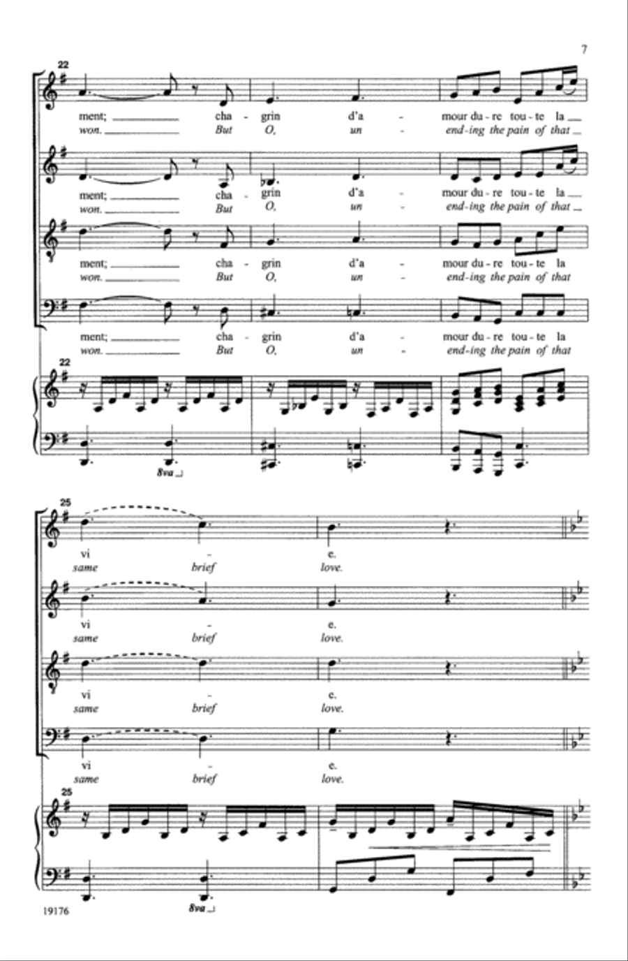 Plaisir d'Amour (The Joys of Love) Choir scores gallery preview page 6