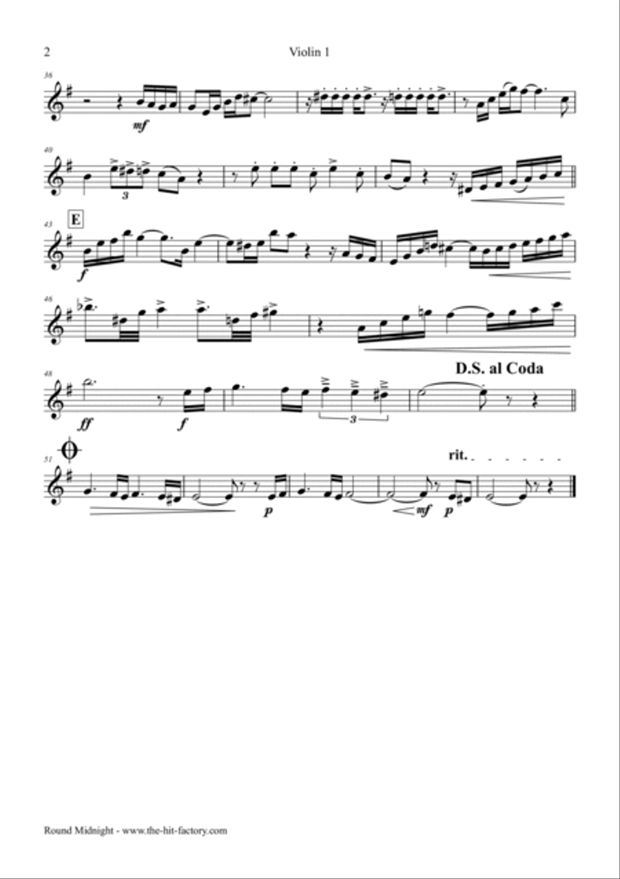 'round Midnight Cello scores gallery preview page 6