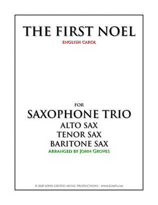 Book cover for The First Noel - Saxophone Trio