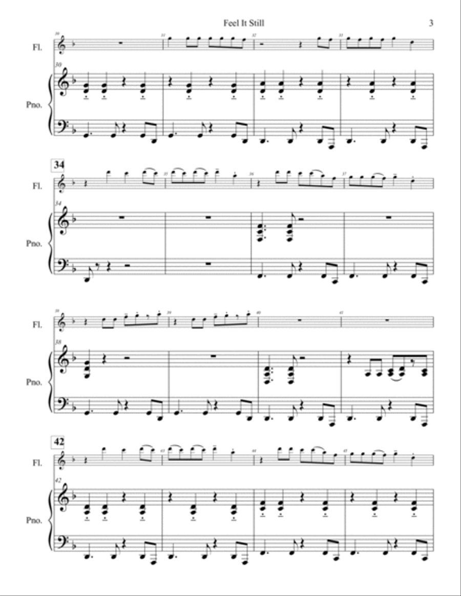 Feel It Still Flute Solo scores gallery preview page 4