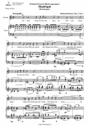 Madrigal, Op. 15 No. 1 (F Major)