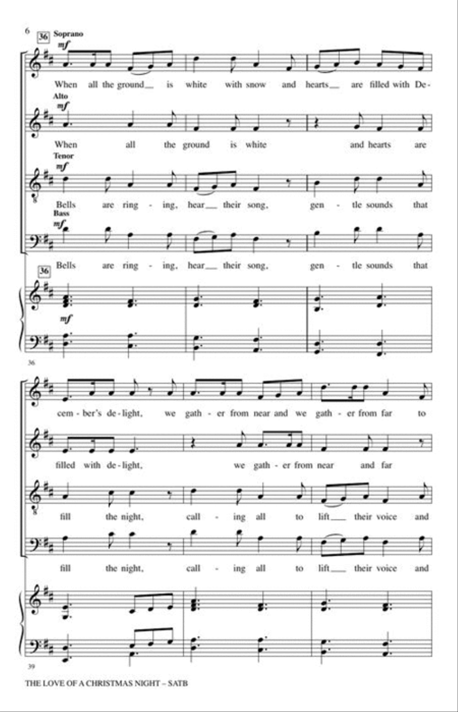 The Love of a Christmas Night 4-Part scores gallery preview page 4
