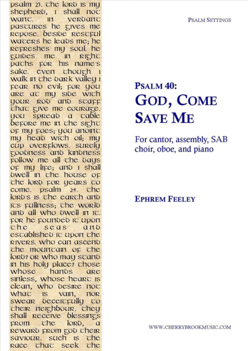 Psalm 40: God, Come Save Me