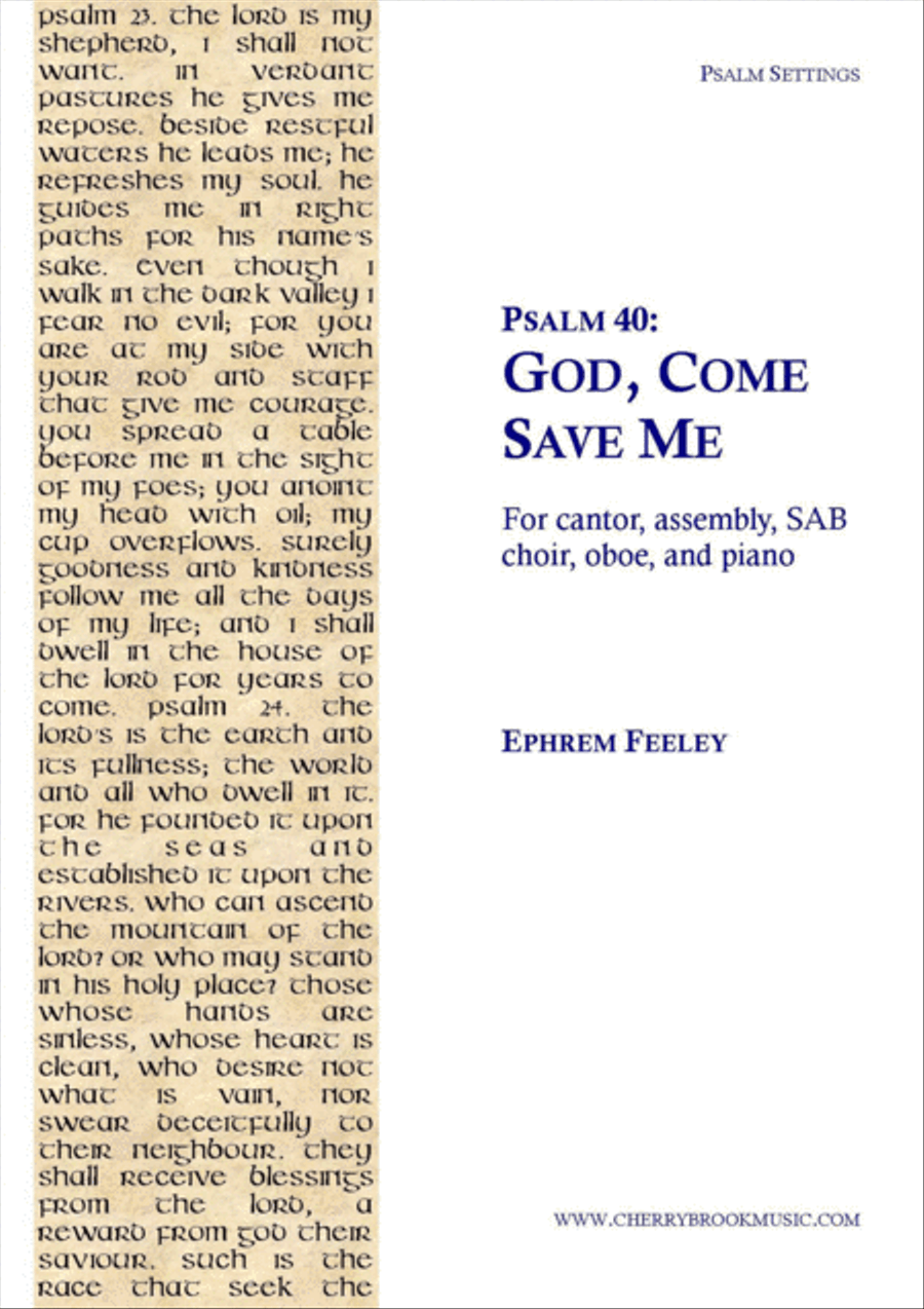 Psalm 40: God, Come Save Me